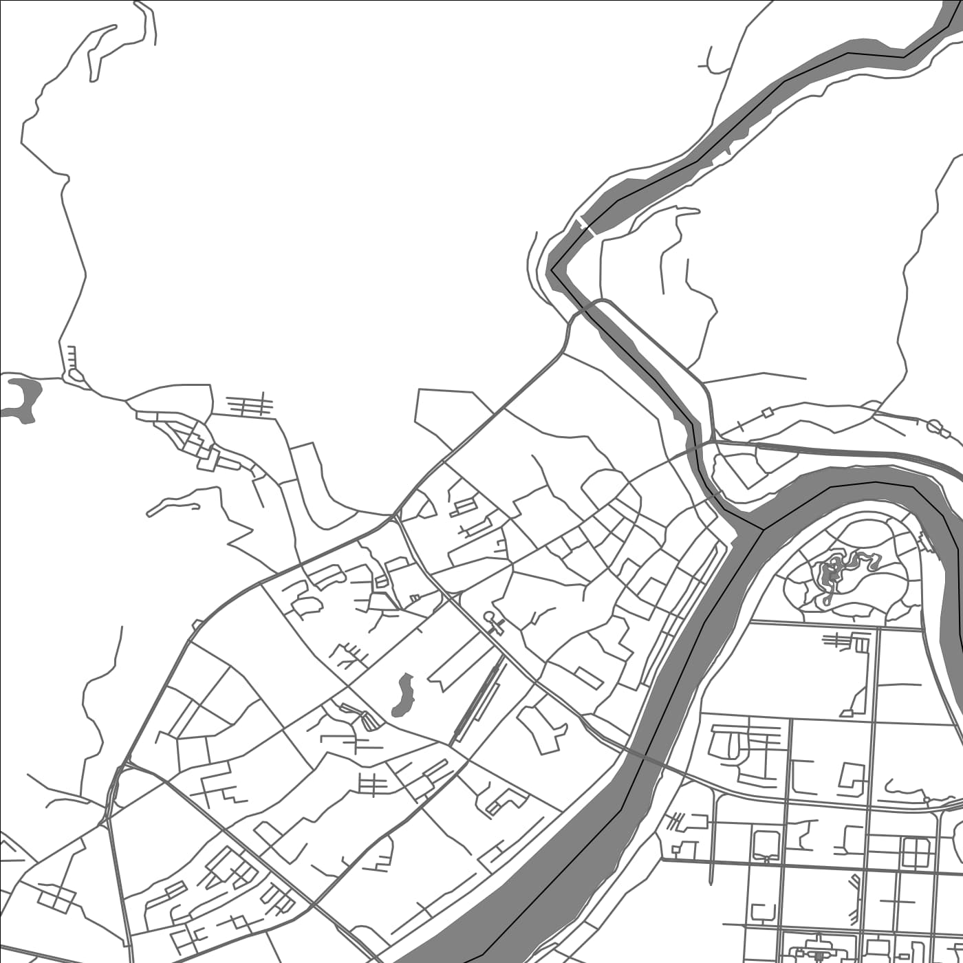 ROAD MAP OF BAISE, CHINA BY MAPBAKES