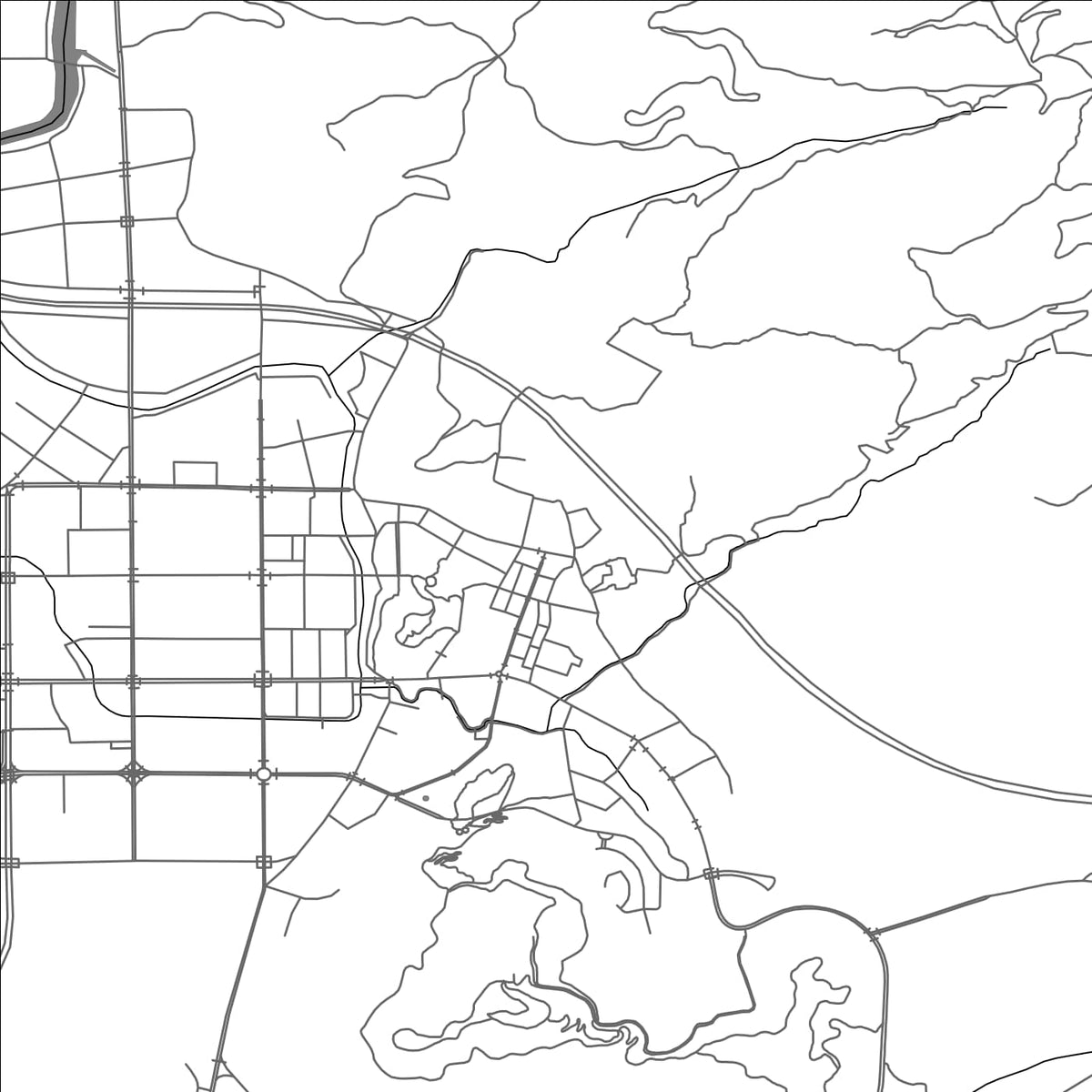 ROAD MAP OF CHANGLE, CHINA BY MAPBAKES