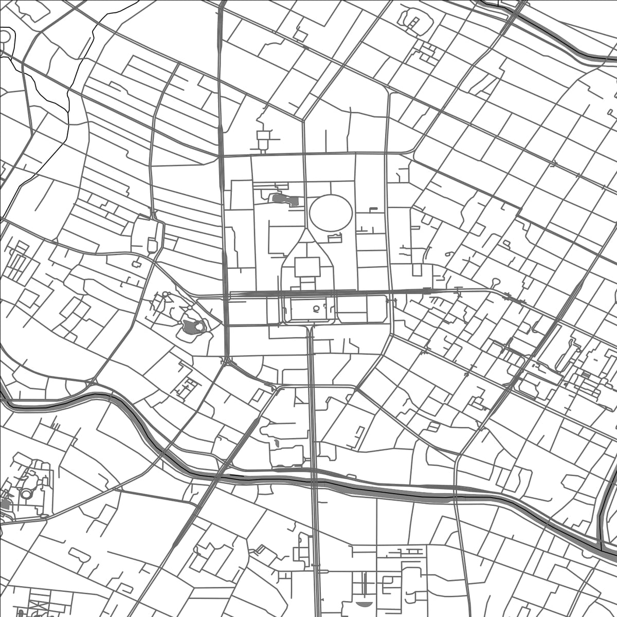 ROAD MAP OF CHENGDU, CHINA BY MAPBAKES