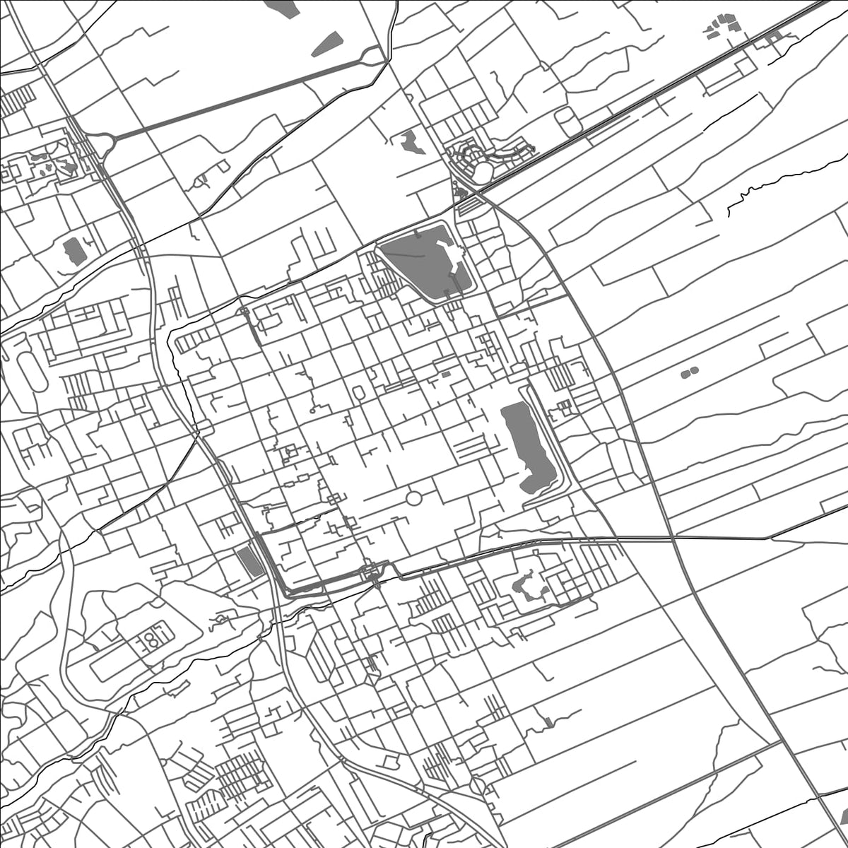 ROAD MAP OF DALI OLD TOWN, CHINA BY MAPBAKES