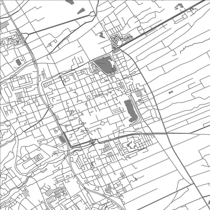 ROAD MAP OF DALI OLD TOWN, CHINA BY MAPBAKES
