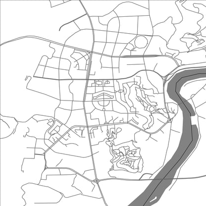 ROAD MAP OF DAZHOU, CHINA BY MAPBAKES