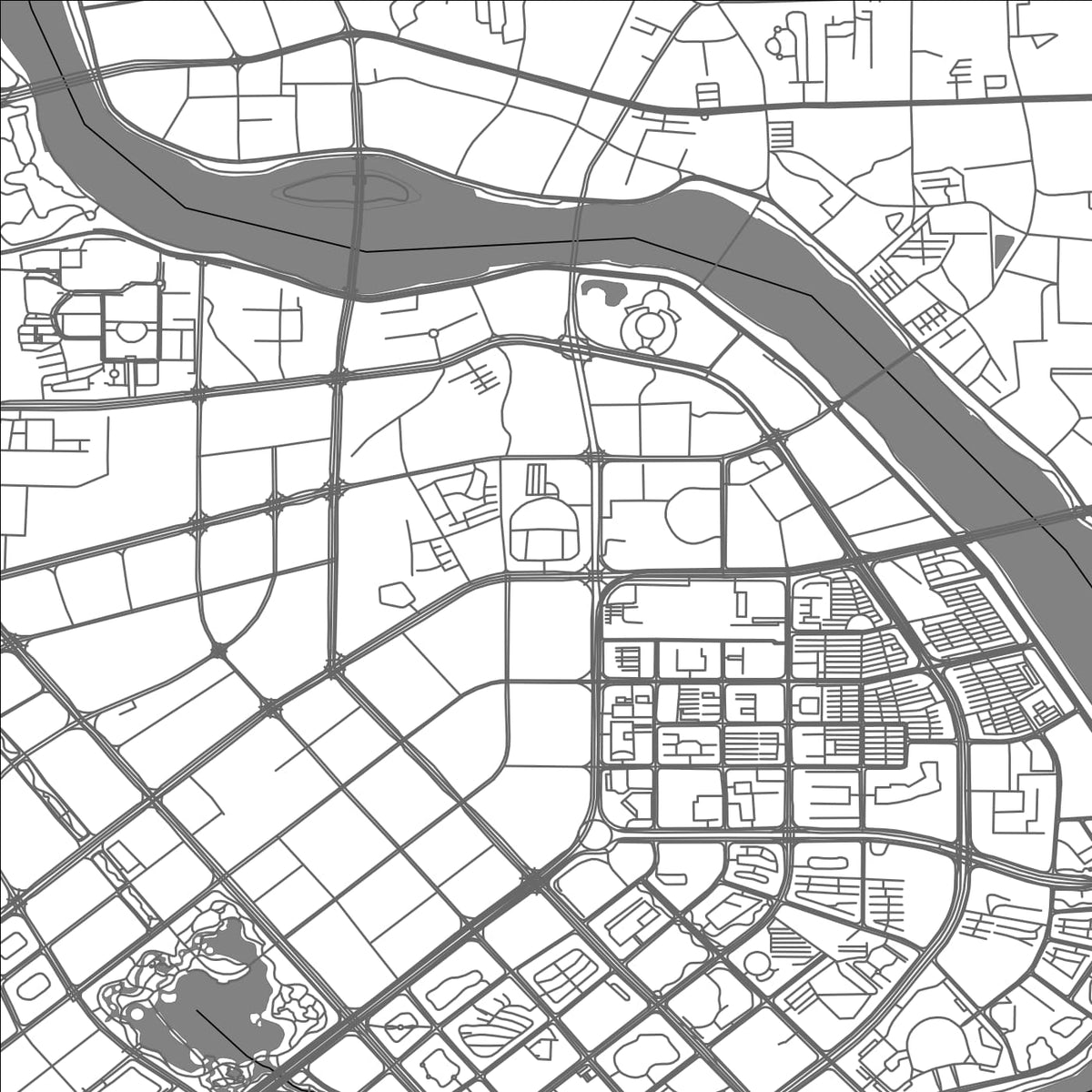 ROAD MAP OF GANZHOU, CHINA BY MAPBAKES