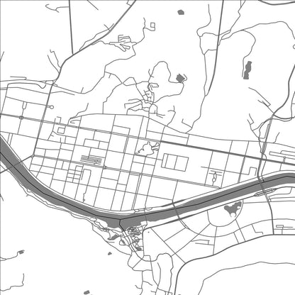 ROAD MAP OF GUANGYUAN, CHINA BY MAPBAKES