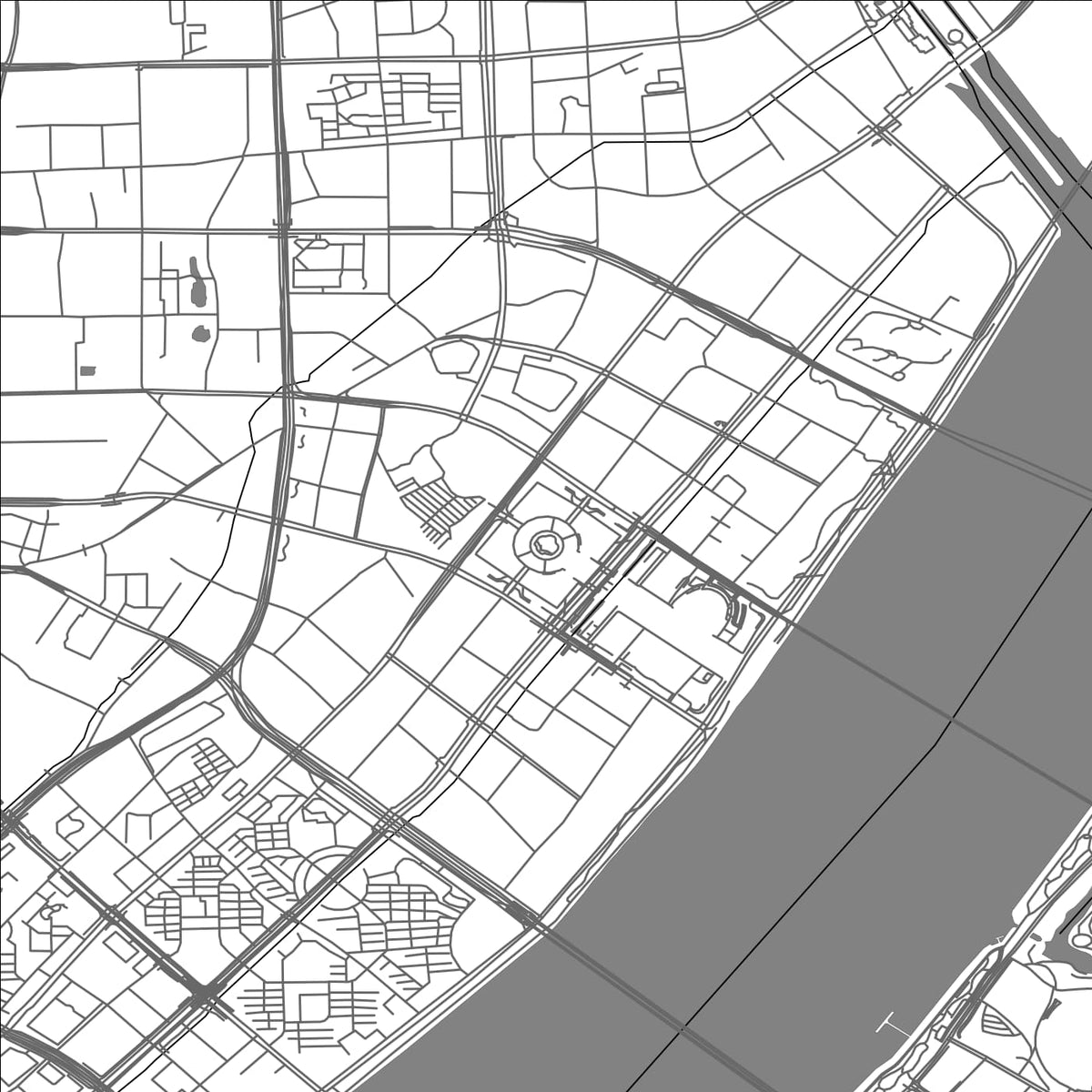 ROAD MAP OF HANGZHOU, CHINA BY MAPBAKES