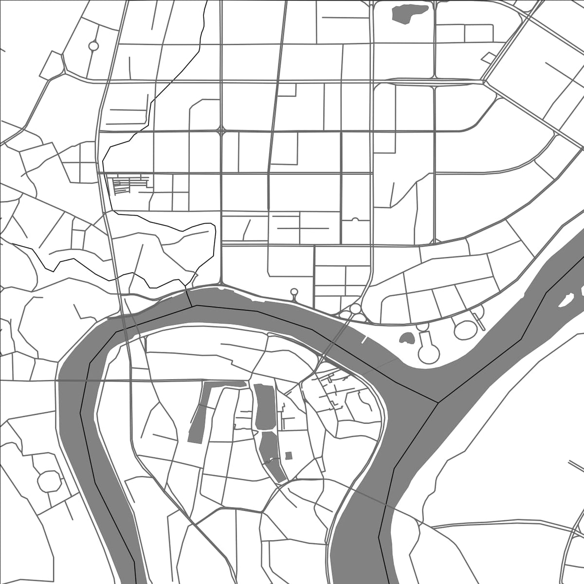 ROAD MAP OF HEYUAN, CHINA BY MAPBAKES