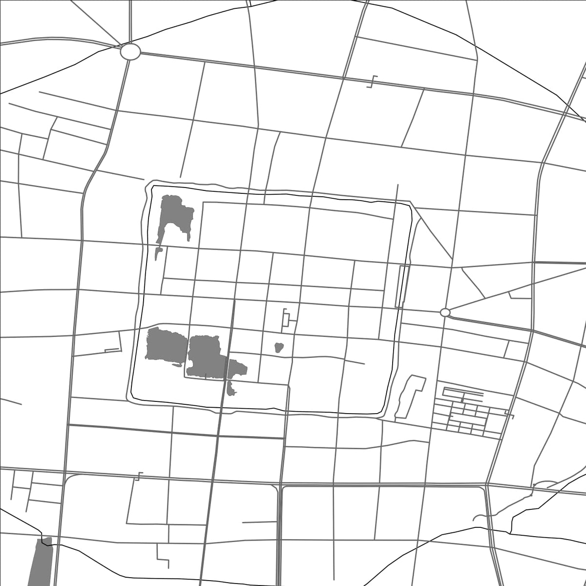 ROAD MAP OF HEZE, CHINA BY MAPBAKES