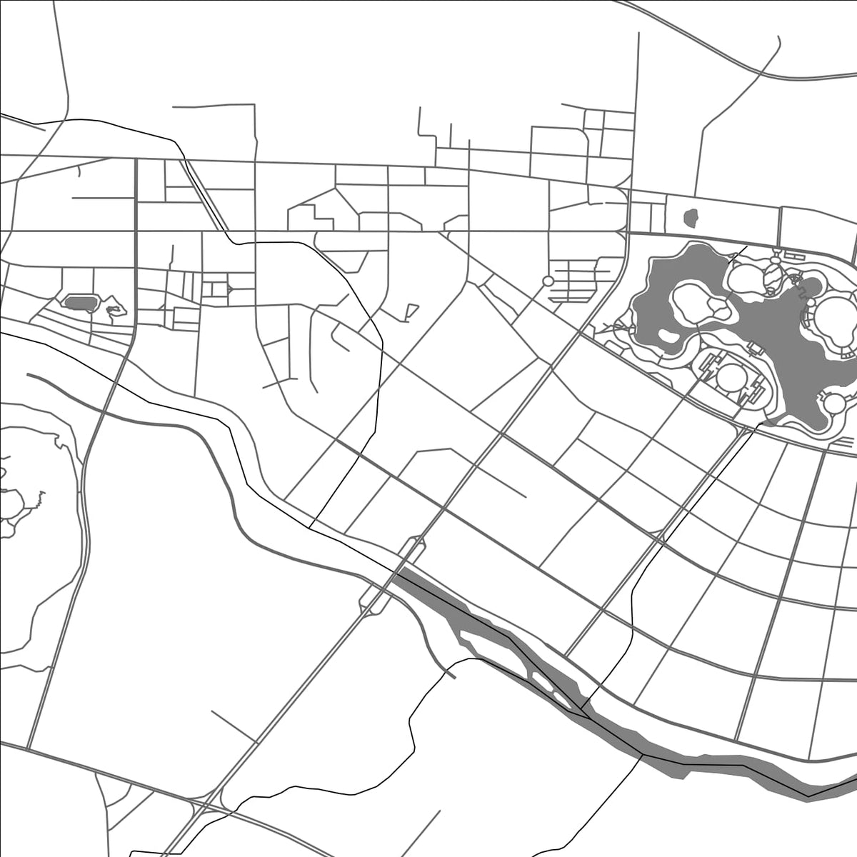 ROAD MAP OF HEZHOU, CHINA BY MAPBAKES
