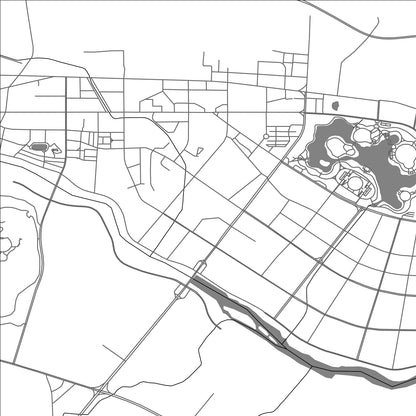 ROAD MAP OF HEZHOU, CHINA BY MAPBAKES