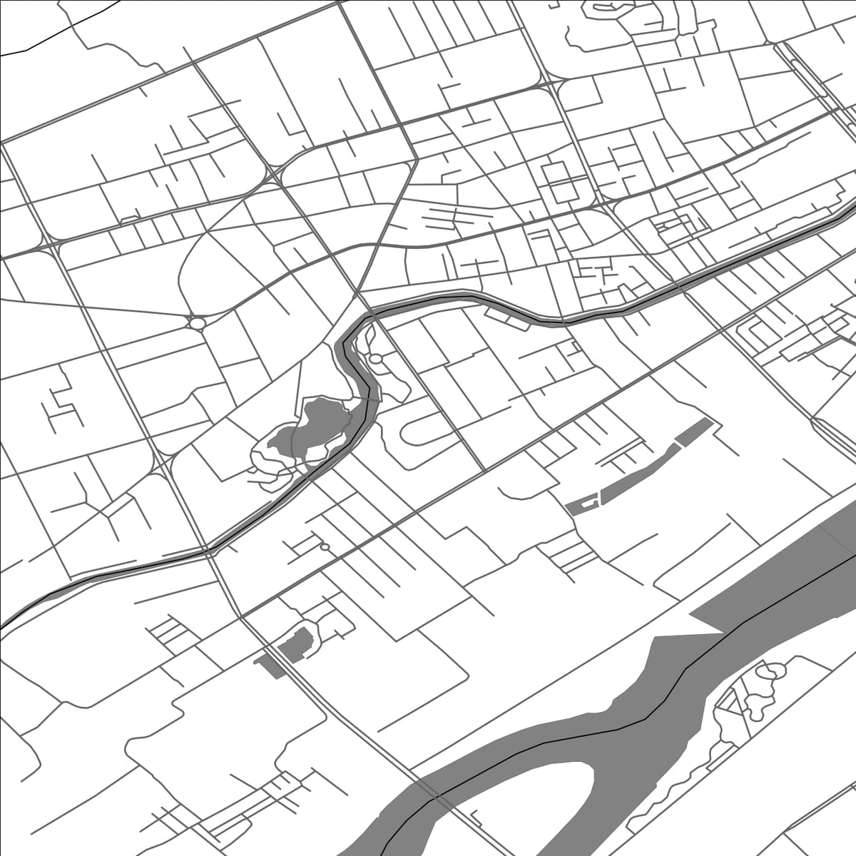 ROAD MAP OF HUNCHUN, CHINA BY MAPBAKES