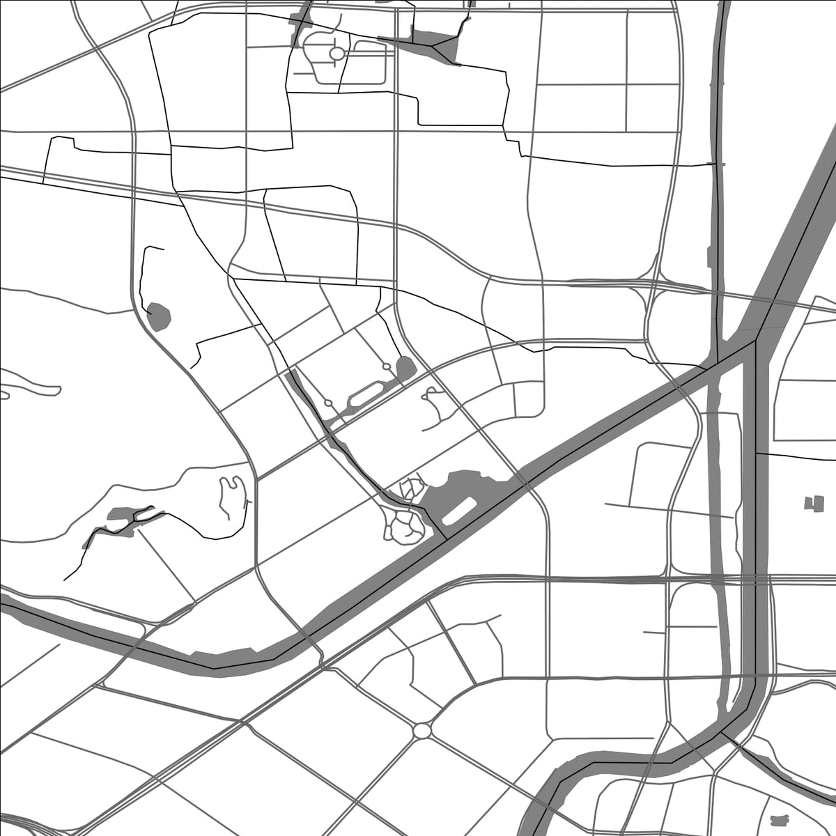 ROAD MAP OF HUZHOU, CHINA BY MAPBAKES