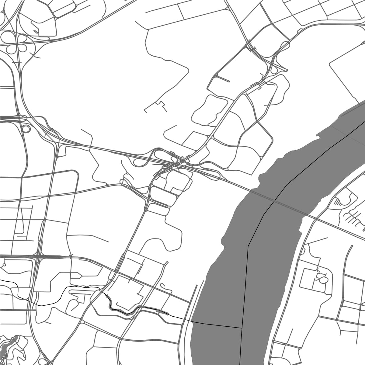 ROAD MAP OF JIANGBEI, CHINA BY MAPBAKES