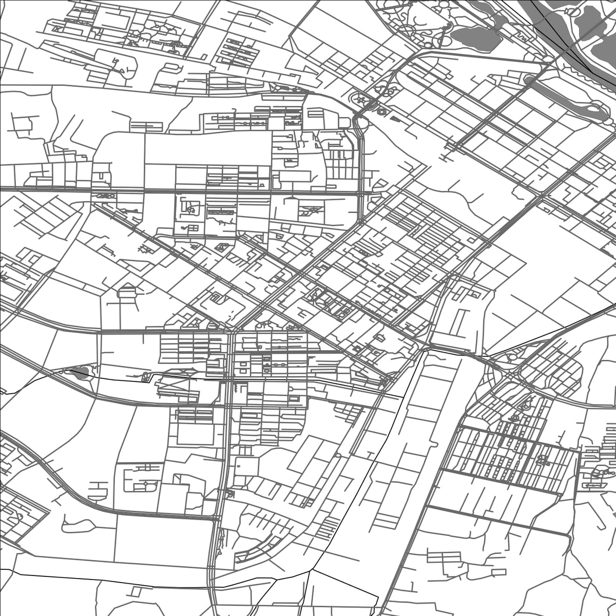 ROAD MAP OF JIXI, CHINA BY MAPBAKES