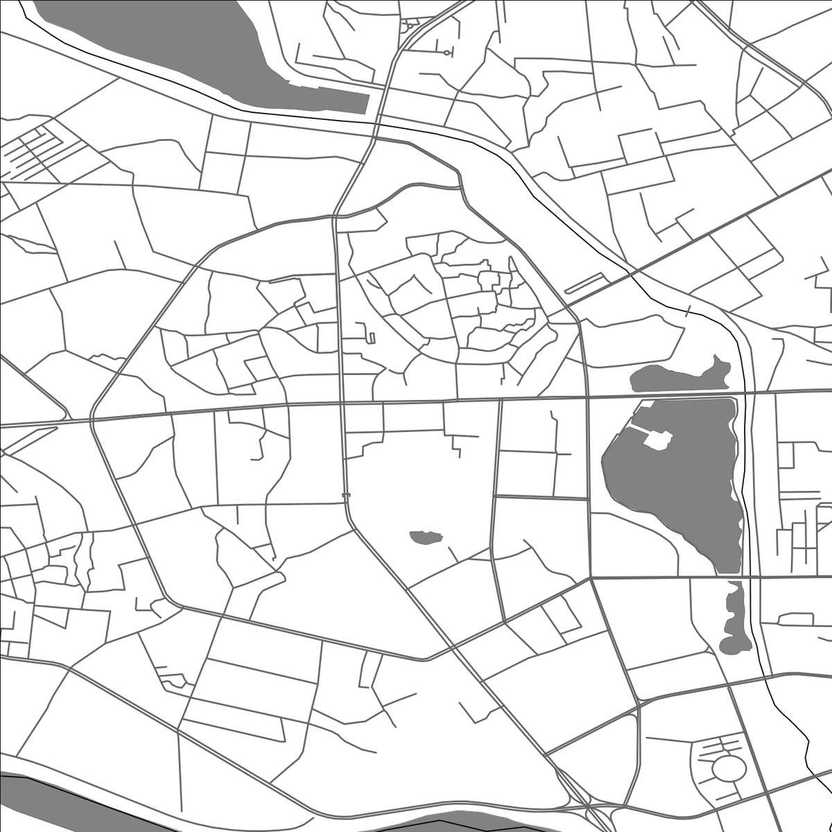 ROAD MAP OF KASHGAR, CHINA BY MAPBAKES
