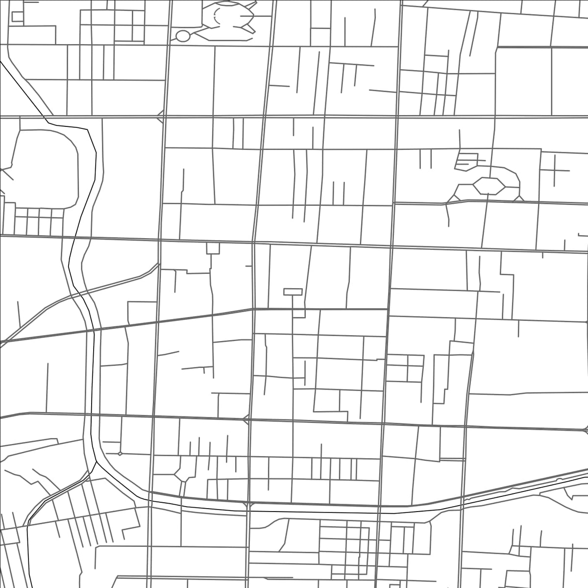 ROAD MAP OF LAIZHOU, CHINA BY MAPBAKES