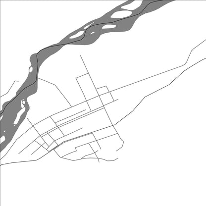 ROAD MAP OF LANGRU, CHINA BY MAPBAKES