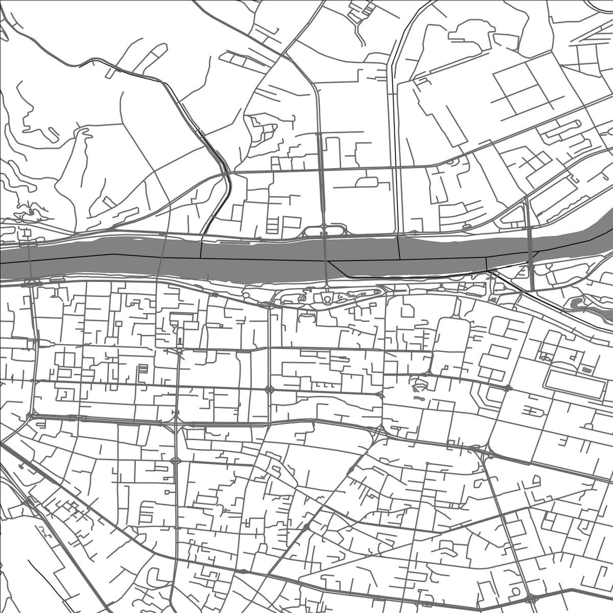 ROAD MAP OF LANZHOU, CHINA BY MAPBAKES