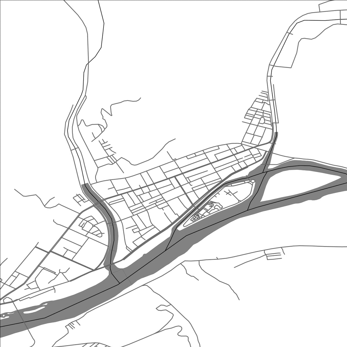 ROAD MAP OF LINJIANG, CHINA BY MAPBAKES