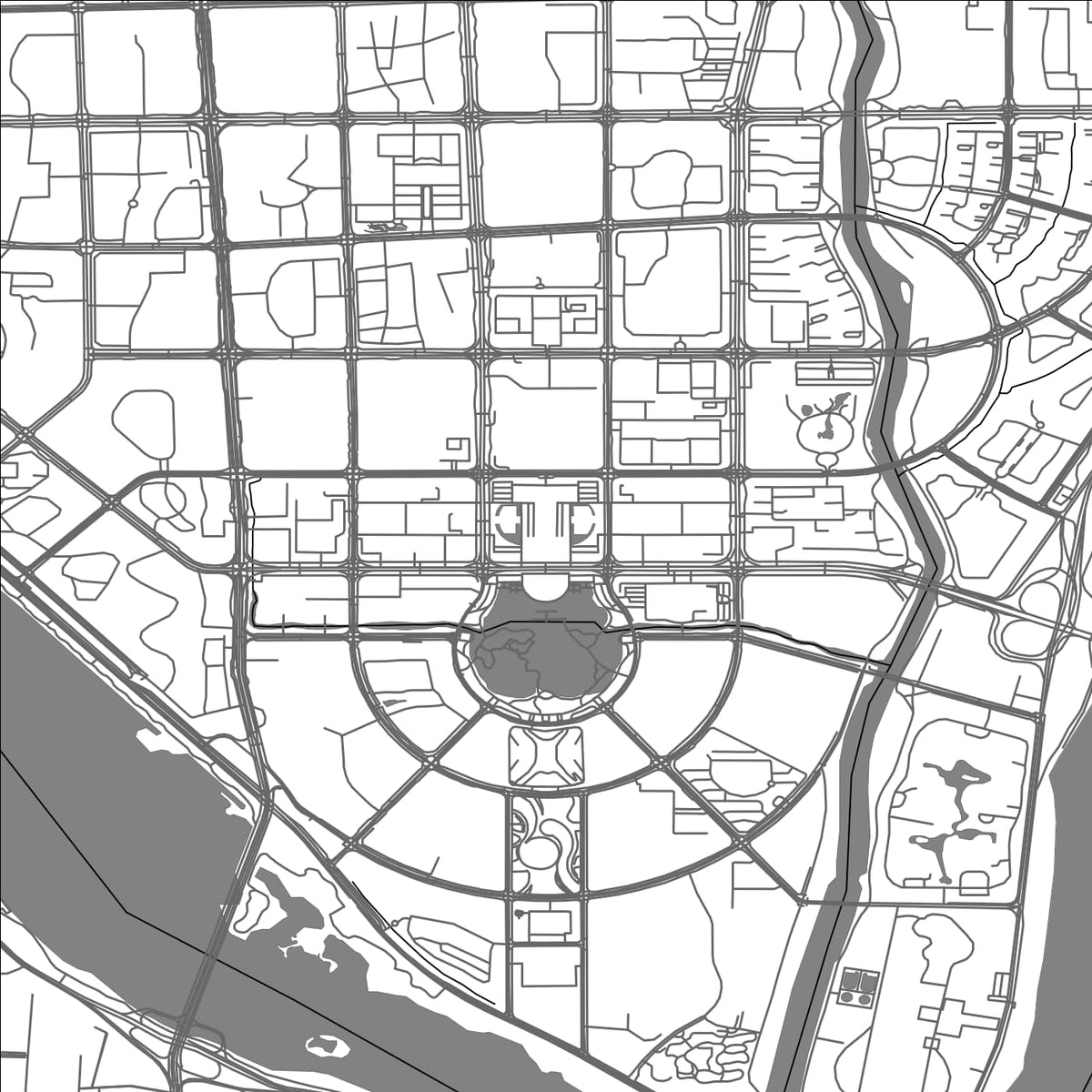 ROAD MAP OF LINYI, CHINA BY MAPBAKES