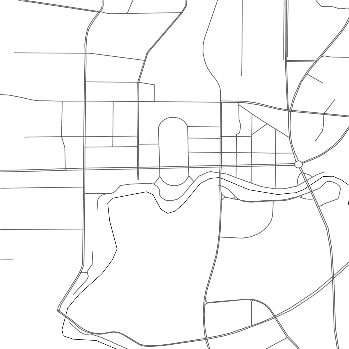 ROAD MAP OF LOUDI, CHINA BY MAPBAKES