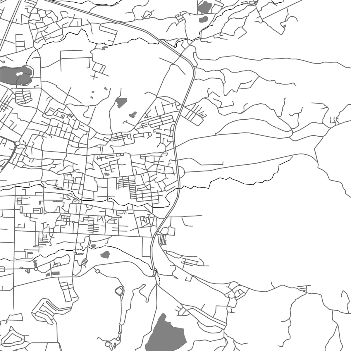 ROAD MAP OF MANGSHI, CHINA BY MAPBAKES