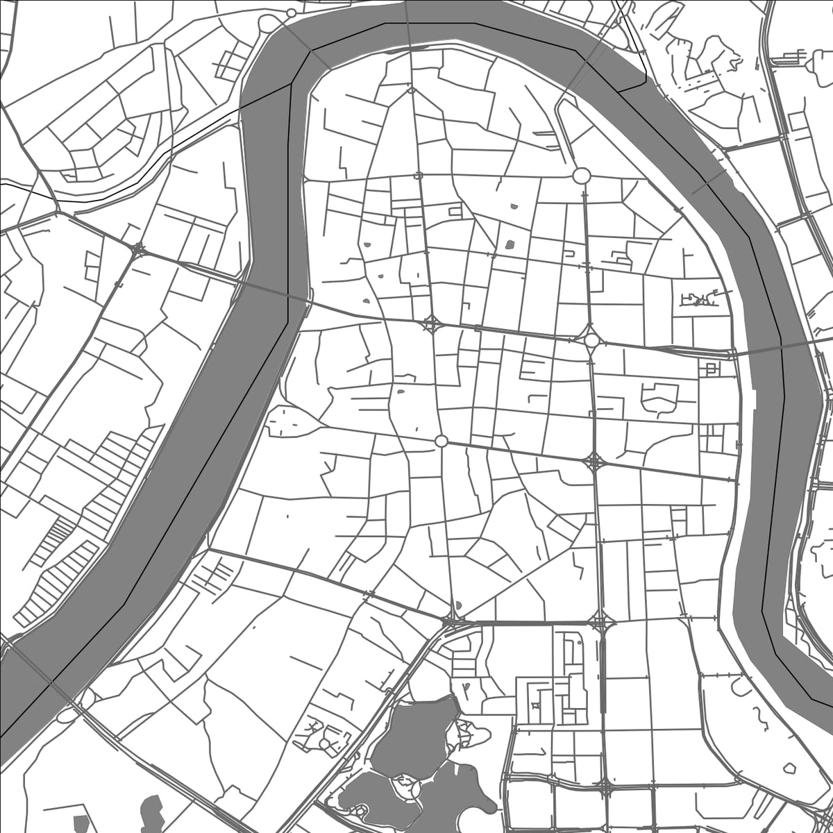 ROAD MAP OF MEIZHOU, CHINA BY MAPBAKES