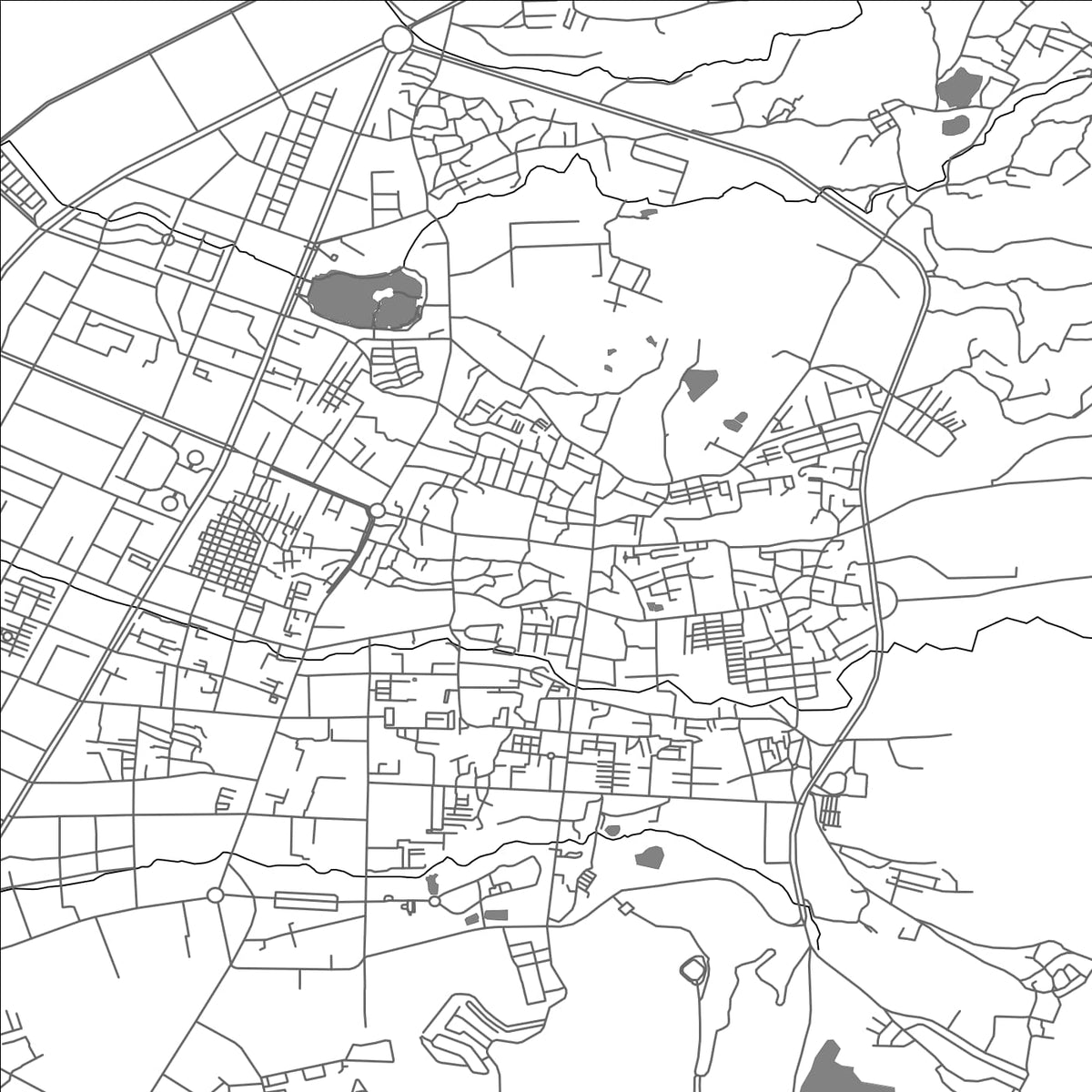 ROAD MAP OF MENGHUAN, CHINA BY MAPBAKES