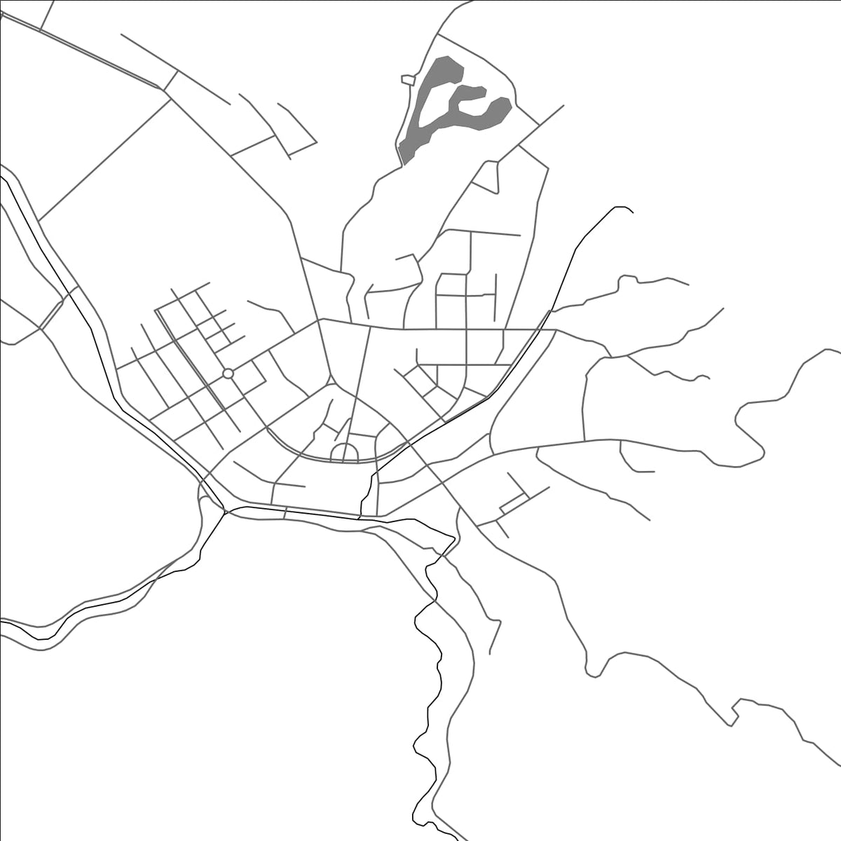 ROAD MAP OF MENGLANG, CHINA BY MAPBAKES