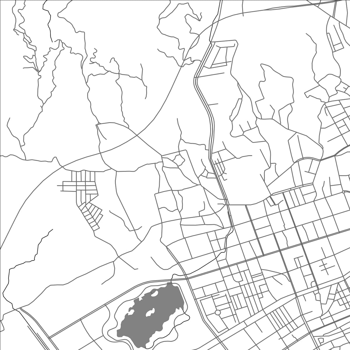 ROAD MAP OF MENGMAO, CHINA BY MAPBAKES
