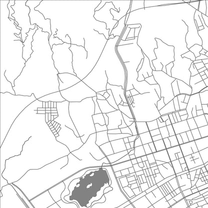 ROAD MAP OF MENGMAO, CHINA BY MAPBAKES