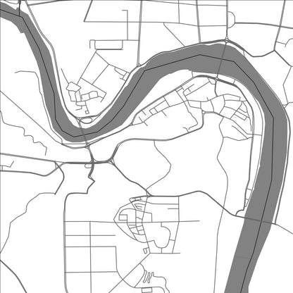 ROAD MAP OF NEIJIANG, CHINA BY MAPBAKES