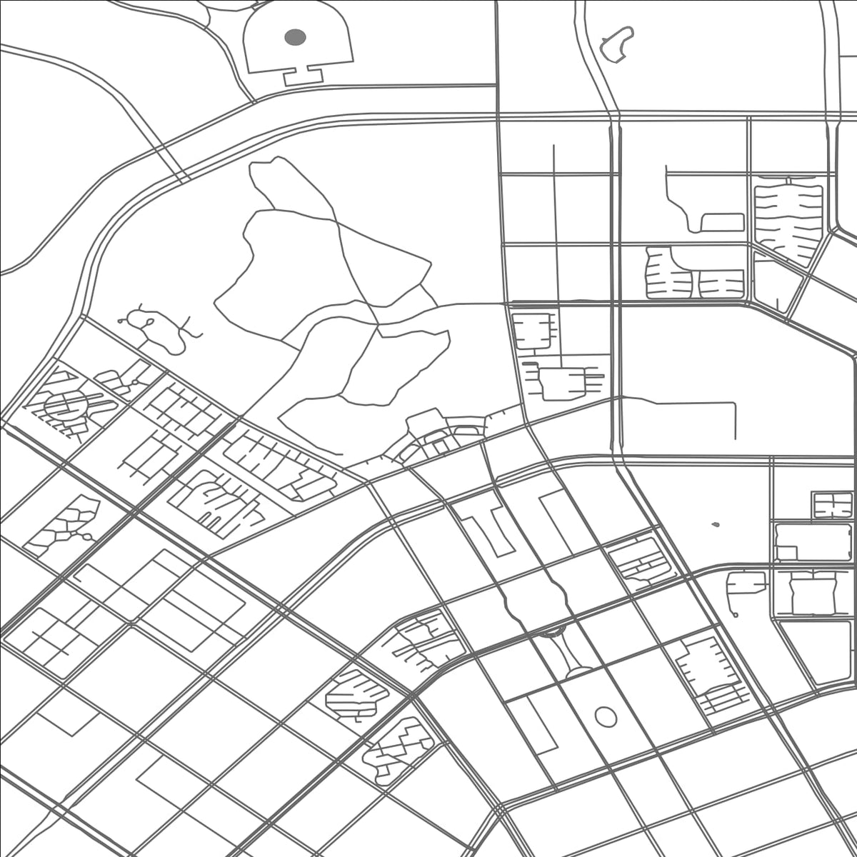 ROAD MAP OF ORDOS, CHINA BY MAPBAKES