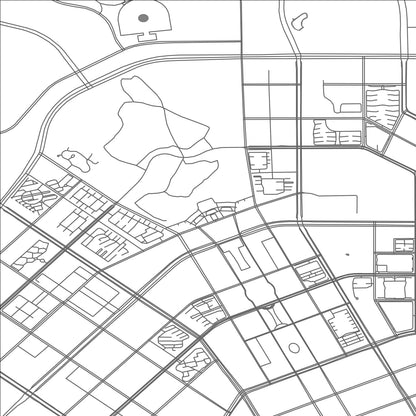 ROAD MAP OF ORDOS, CHINA BY MAPBAKES