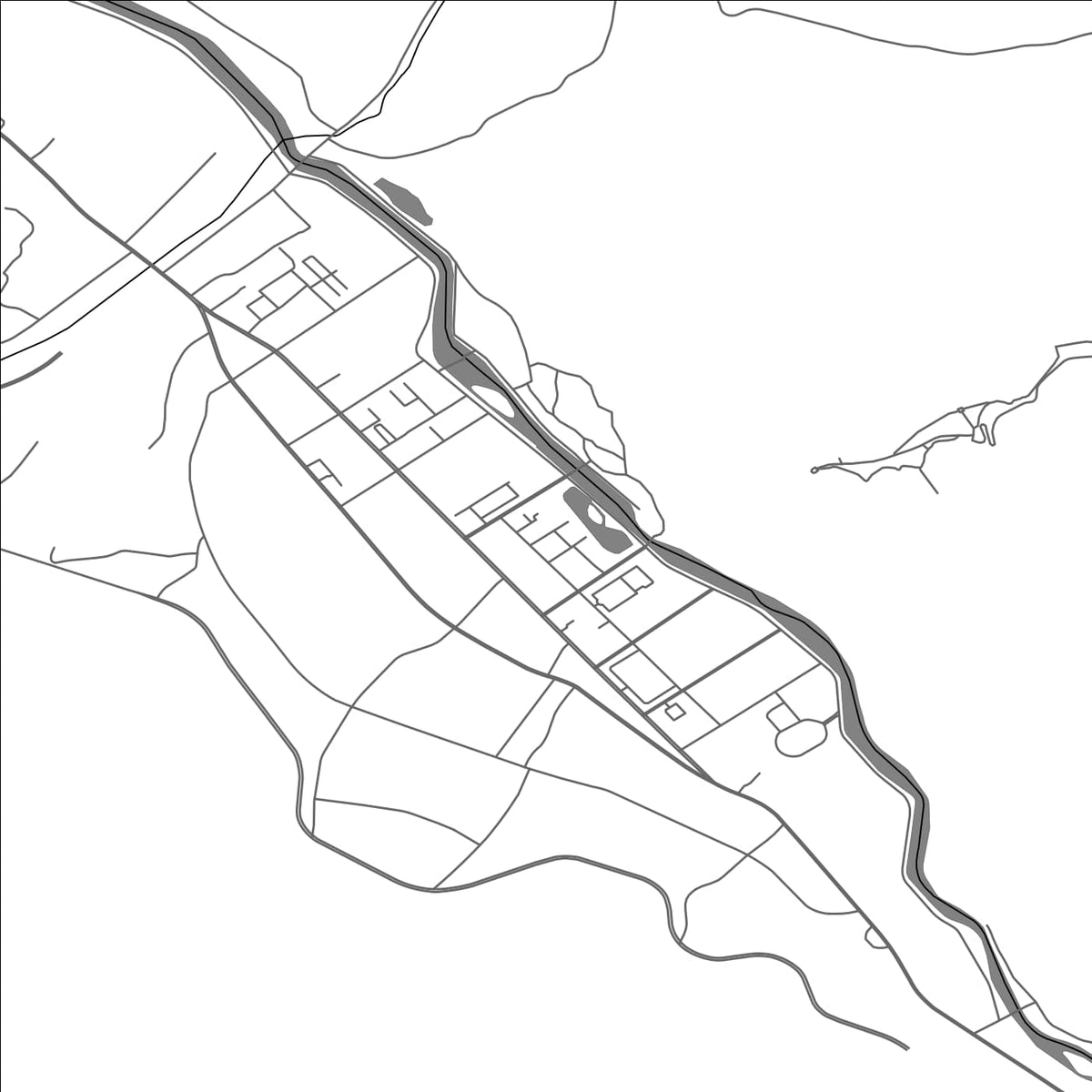 ROAD MAP OF QILIAN, CHINA BY MAPBAKES