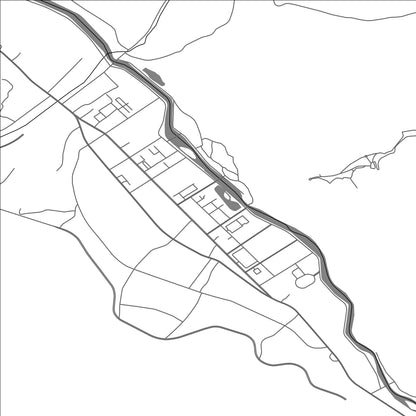 ROAD MAP OF QILIAN, CHINA BY MAPBAKES