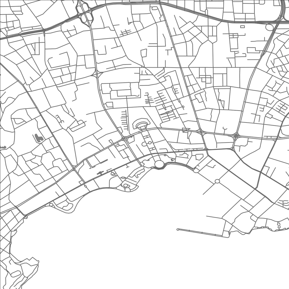 ROAD MAP OF QINGDAO, CHINA BY MAPBAKES