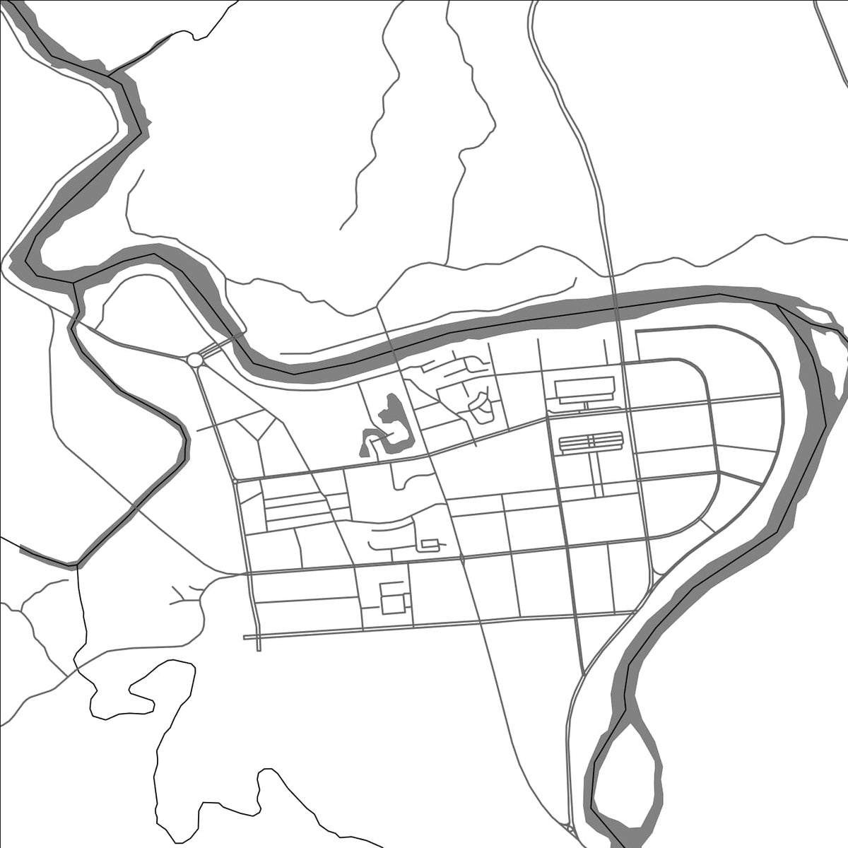 ROAD MAP OF QINGFU, CHINA BY MAPBAKES