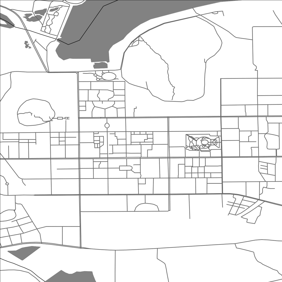 ROAD MAP OF QITAIHE, CHINA BY MAPBAKES