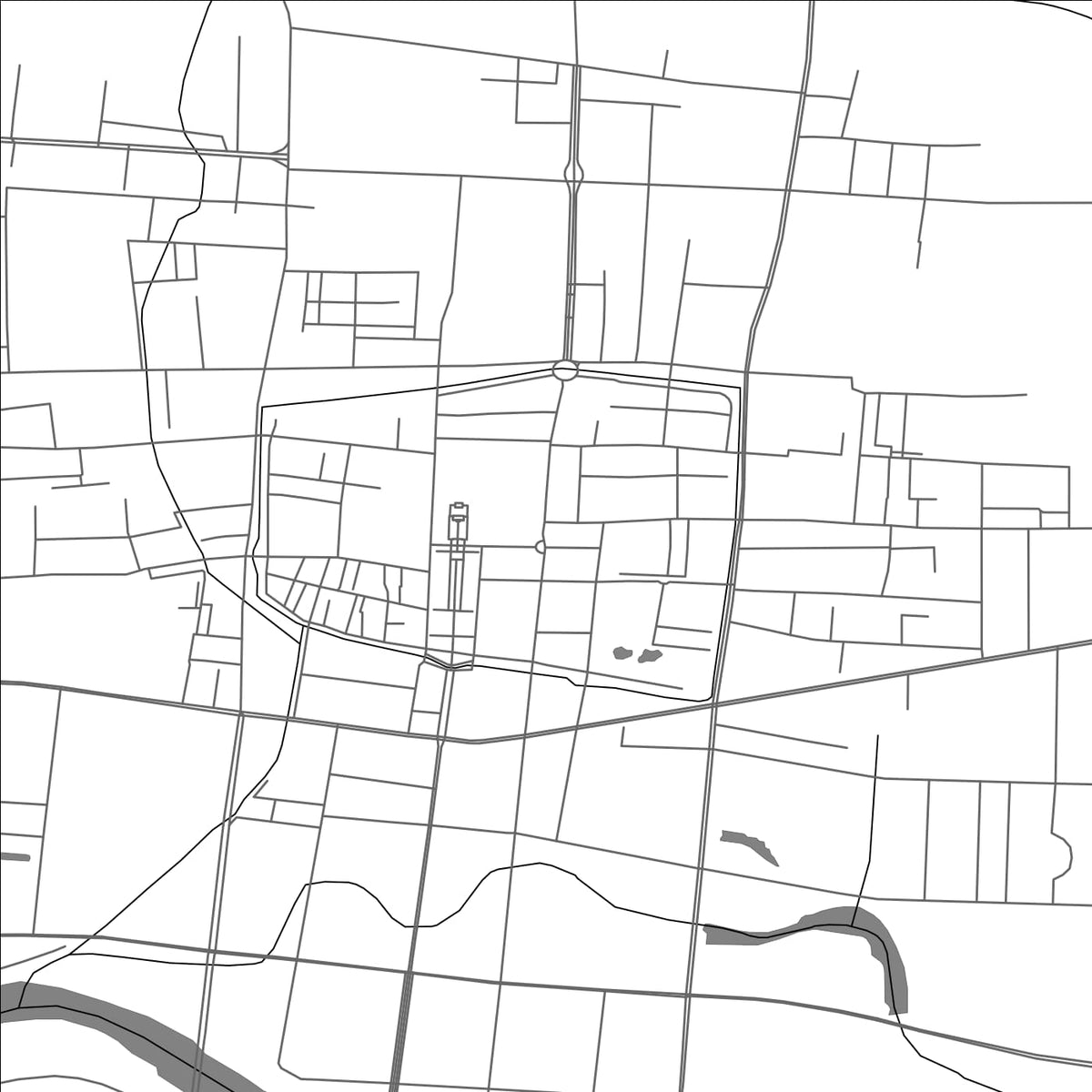 ROAD MAP OF QUFU, CHINA BY MAPBAKES