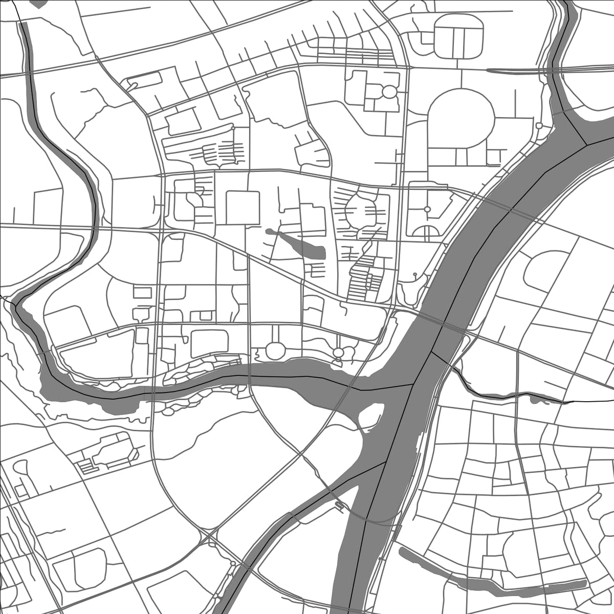 ROAD MAP OF QUZHOU, CHINA BY MAPBAKES