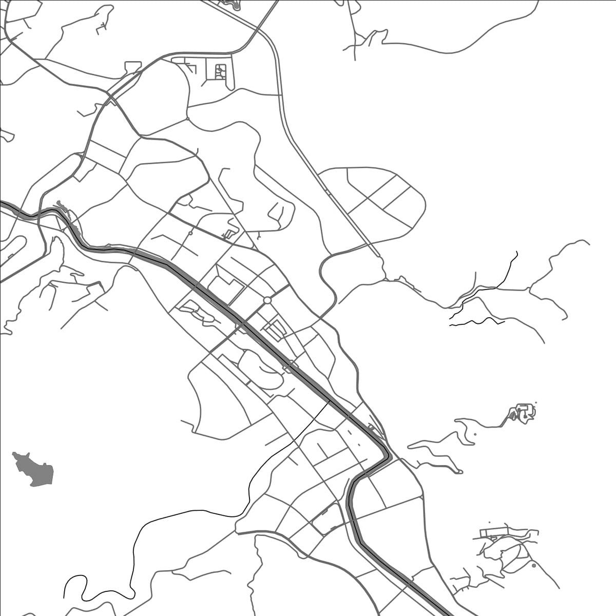 ROAD MAP OF RENHE, CHINA BY MAPBAKES