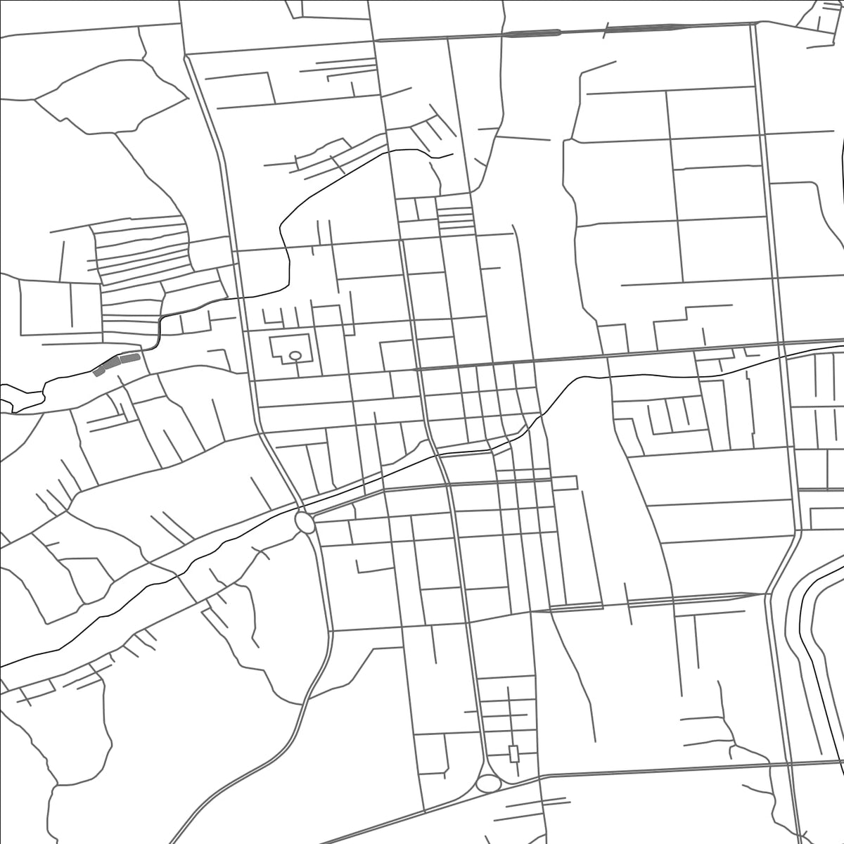 ROAD MAP OF SHULAN, CHINA BY MAPBAKES