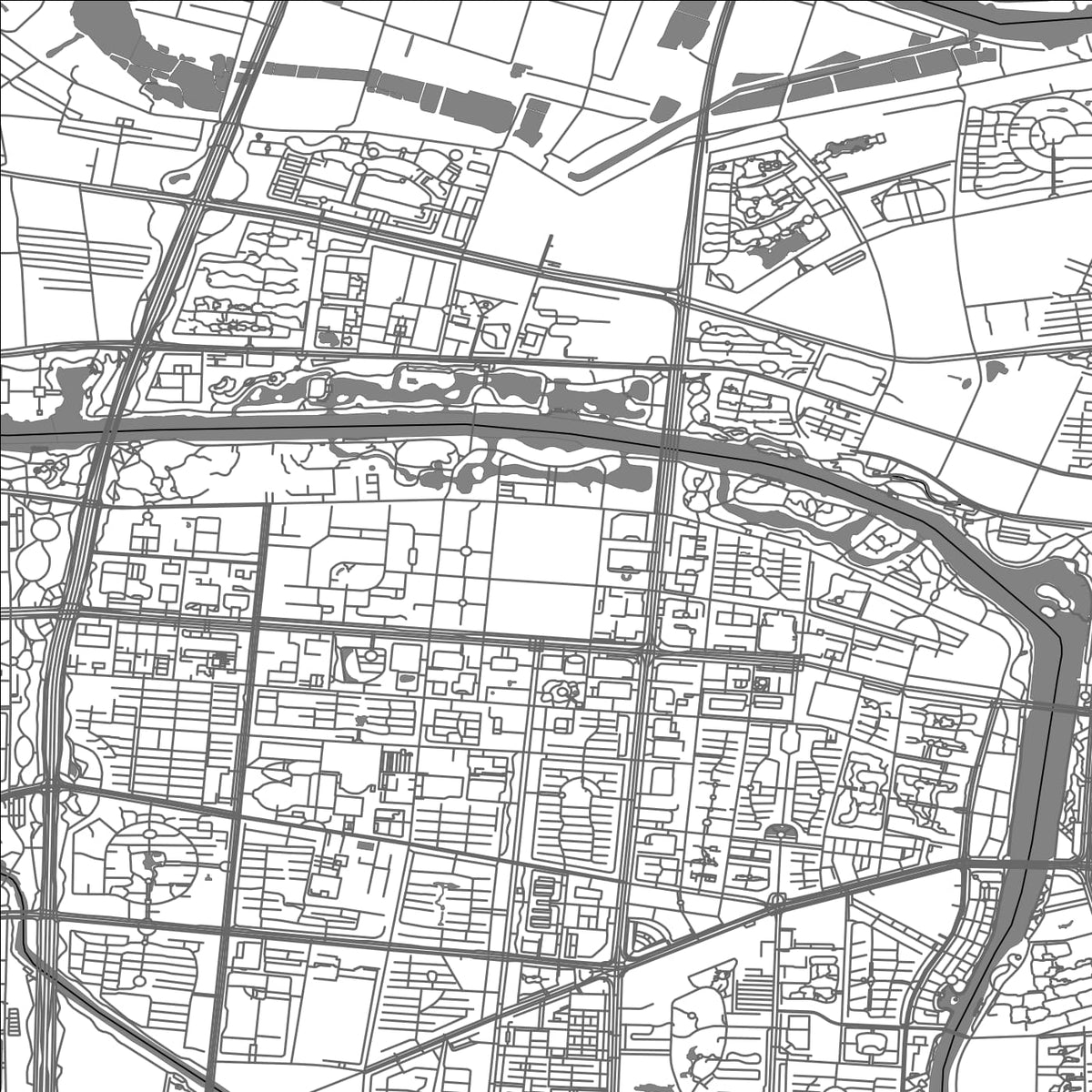 ROAD MAP OF SUQIAN, CHINA BY MAPBAKES