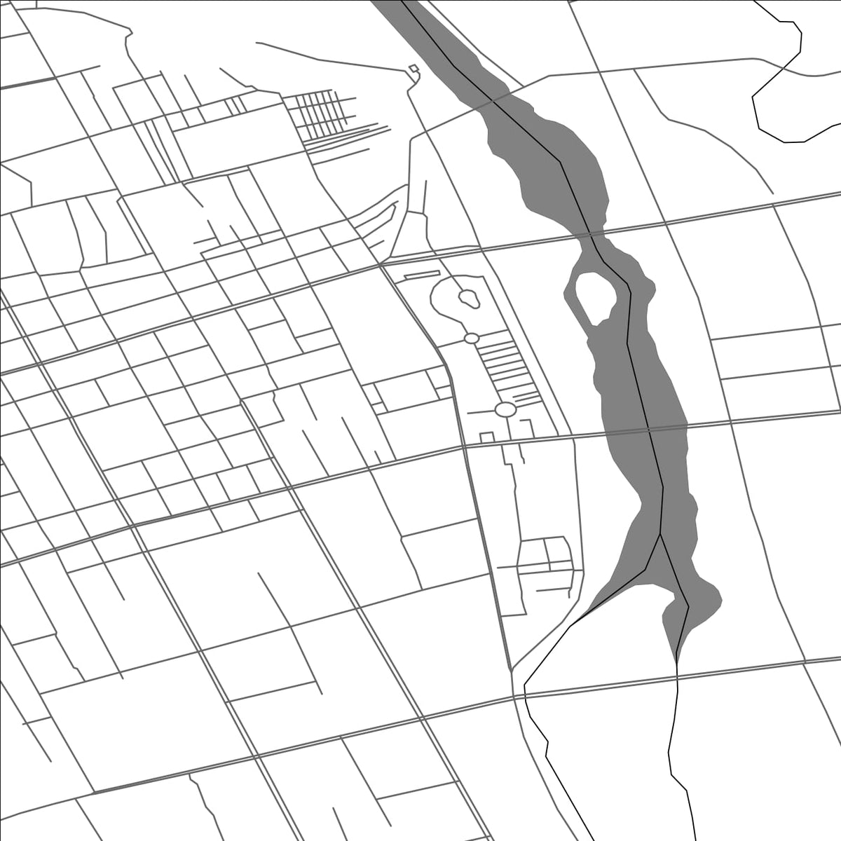 ROAD MAP OF ULANHOT, CHINA BY MAPBAKES
