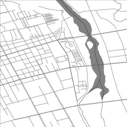 ROAD MAP OF ULANHOT, CHINA BY MAPBAKES