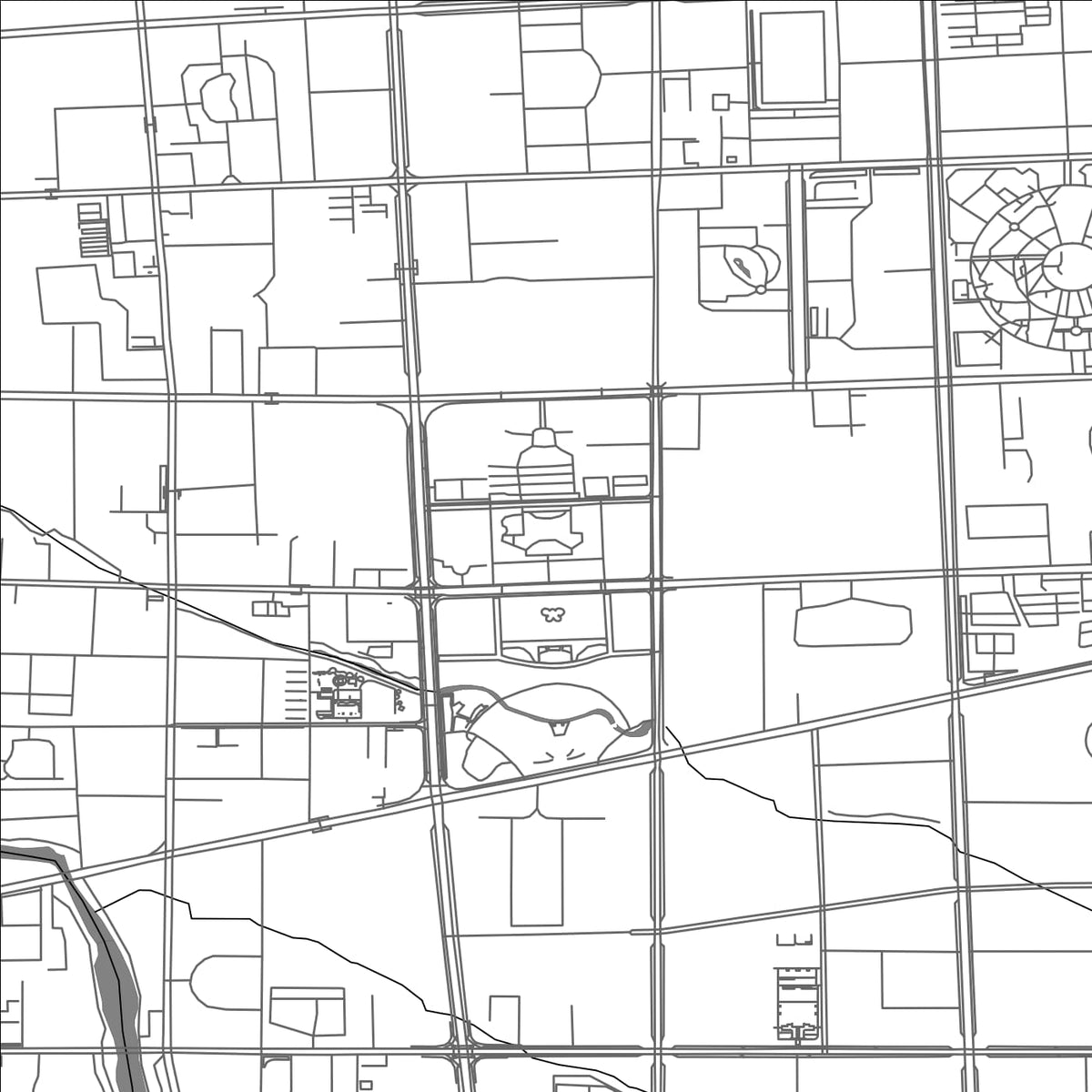 ROAD MAP OF WEIFANG, CHINA BY MAPBAKES
