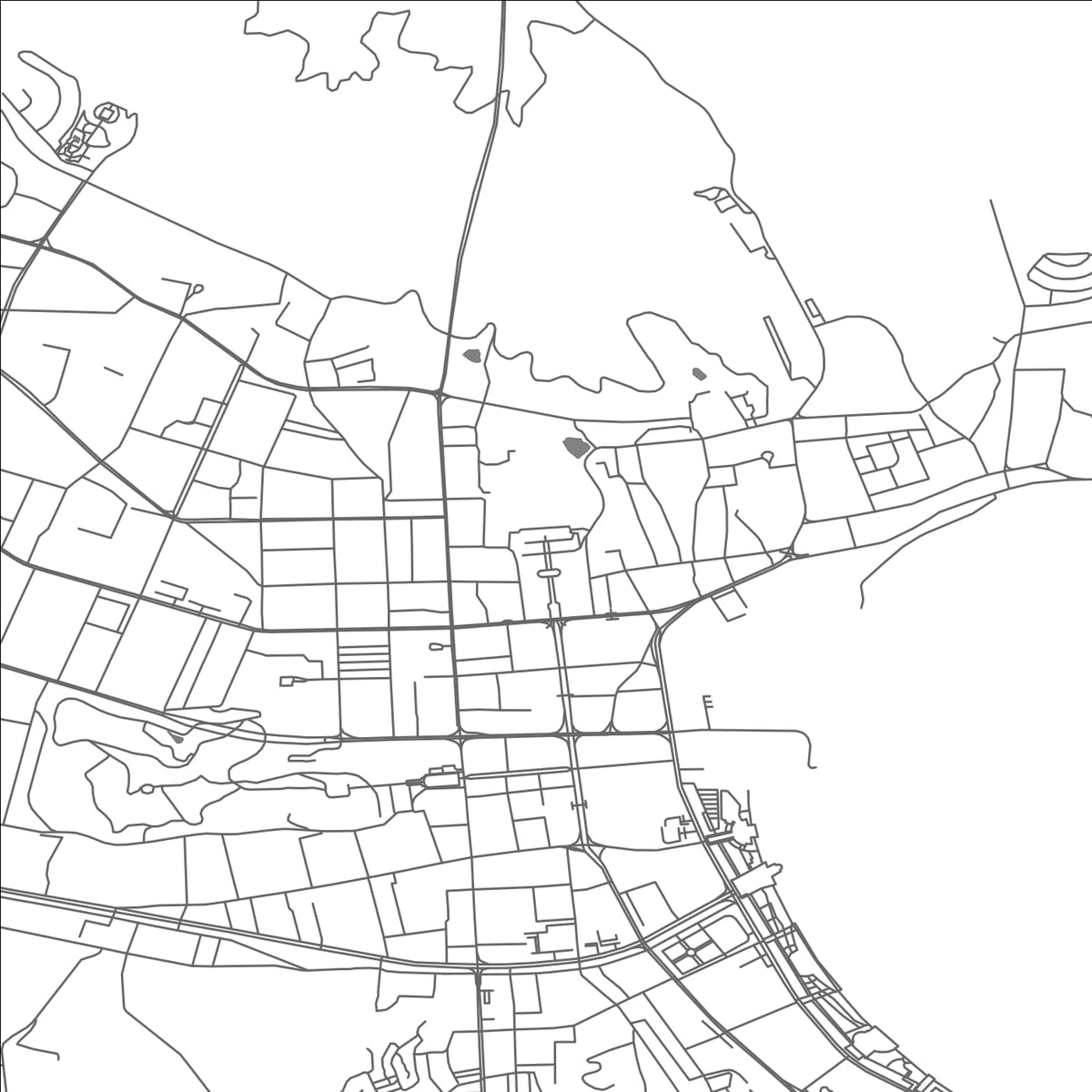 ROAD MAP OF WEIHAI, CHINA BY MAPBAKES