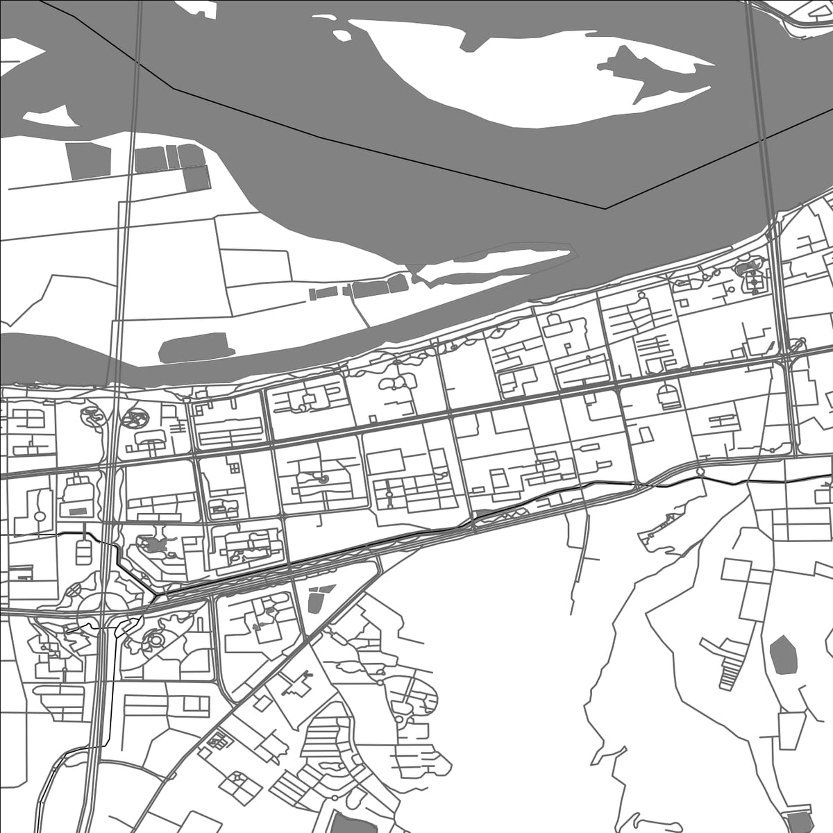 ROAD MAP OF XIANGYANG, CHINA BY MAPBAKES