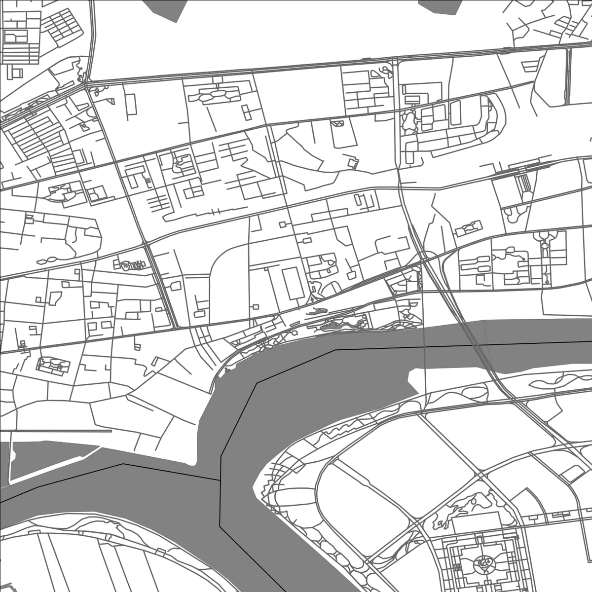 ROAD MAP OF XIANGZHOU, CHINA BY MAPBAKES