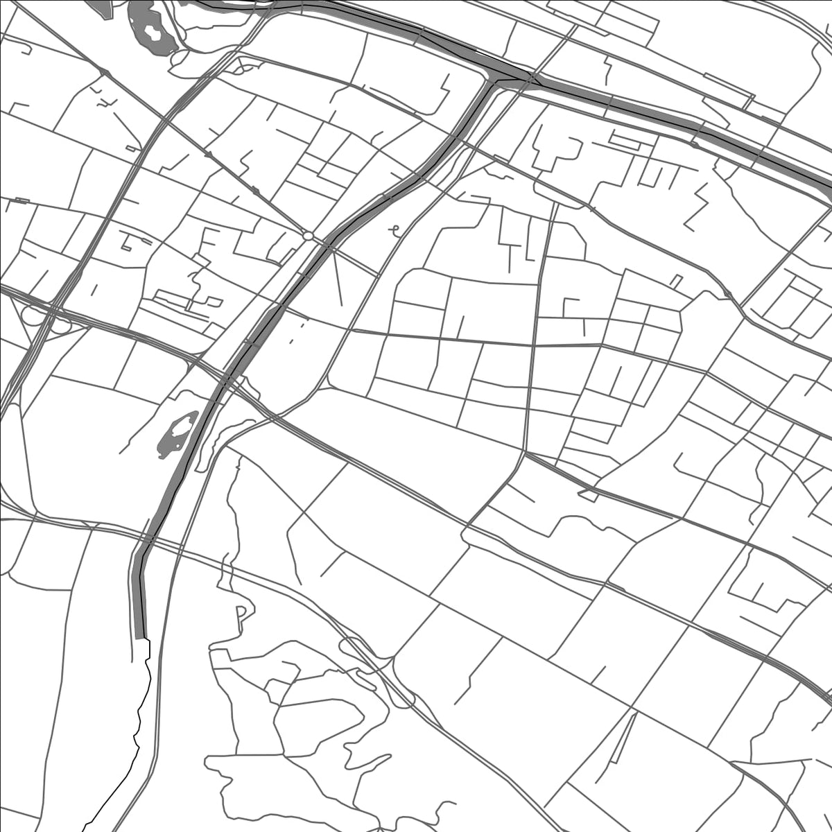 ROAD MAP OF XINING, CHINA BY MAPBAKES
